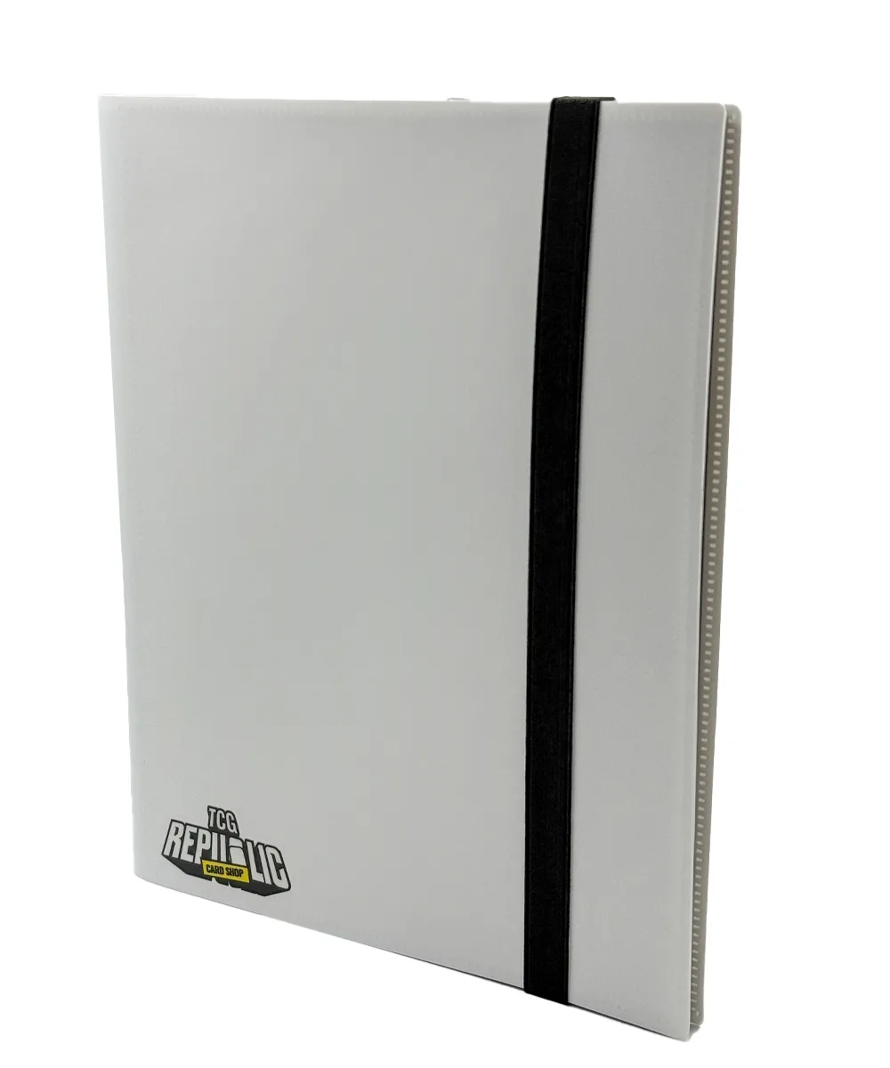 9 Pocket Elastic Binder White
