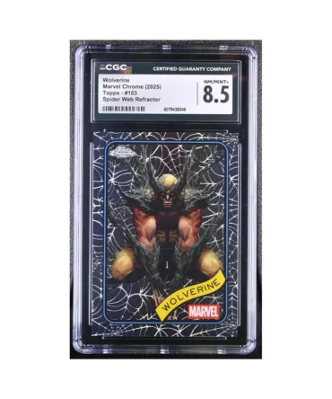 Topps Marvel Chrome Wolverine Spider Web Refractor / CGC 8.5